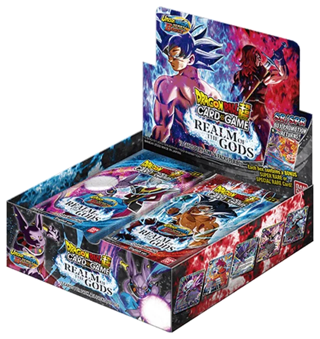 Dragon Ball Super Masters Realm of the Gods Booster-Display