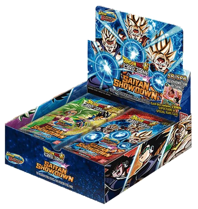Dragon Ball Super Masters Saiyan Showdown booster display
